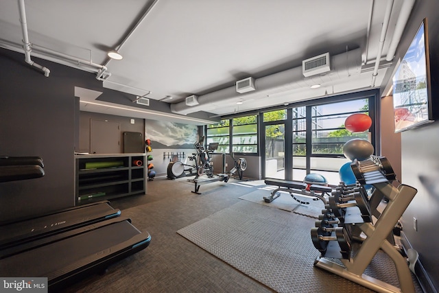 view of workout area