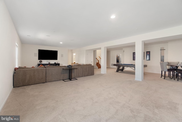 view of carpeted living room