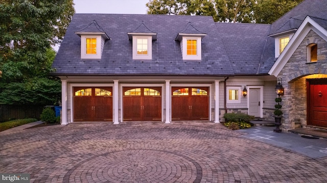 view of front of house featuring a garage