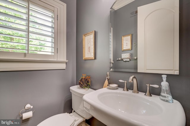 bathroom with toilet and sink