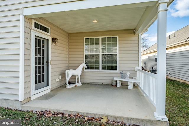 view of patio / terrace with covered porch