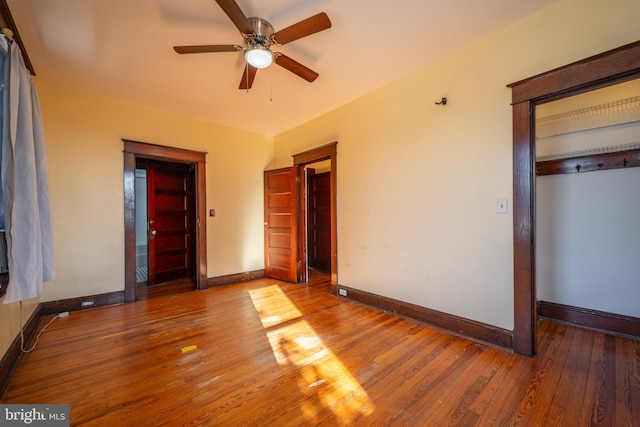 unfurnished bedroom featuring hardwood / wood-style floors