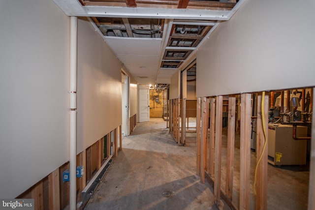 corridor with concrete floors