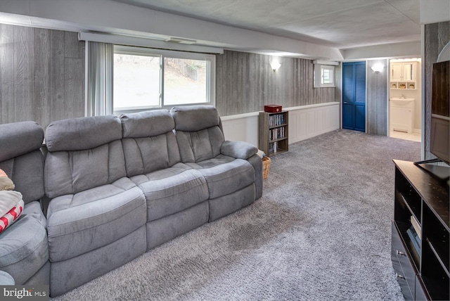 view of carpeted living room