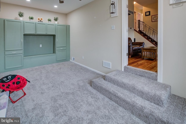 interior space featuring carpet floors