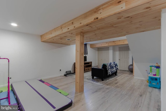 interior space featuring hardwood / wood-style flooring