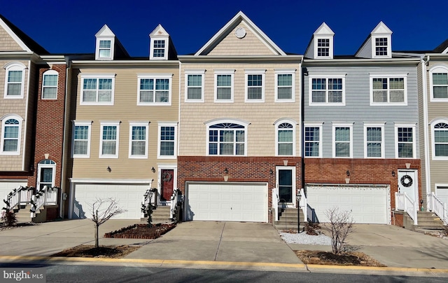 view of property with a garage