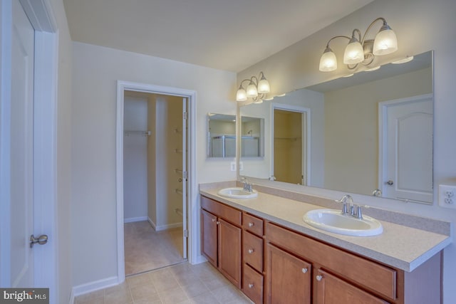 bathroom with vanity