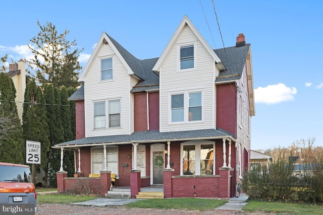 view of front of home with a porch