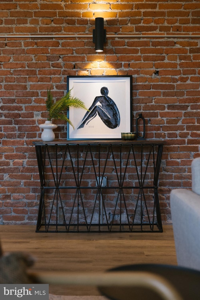 interior details featuring hardwood / wood-style floors