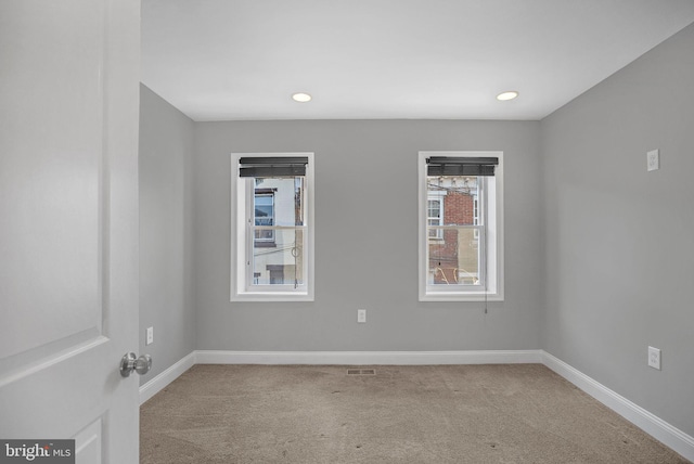 view of carpeted empty room