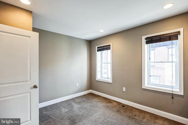 view of carpeted empty room