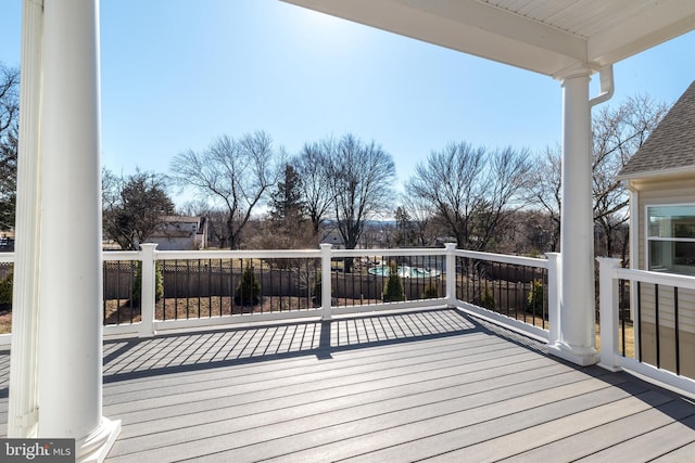 view of wooden deck