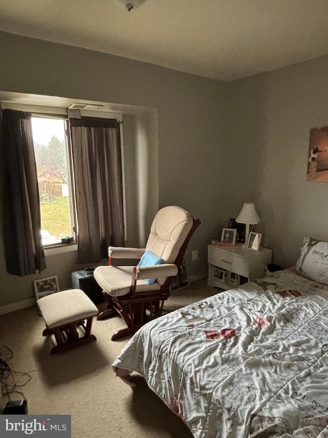 view of carpeted bedroom