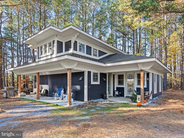 view of front of property with a patio area