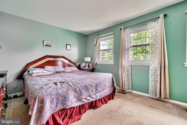 bedroom with carpet floors