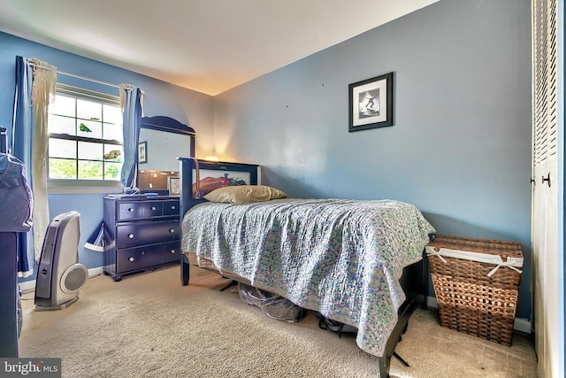 view of carpeted bedroom