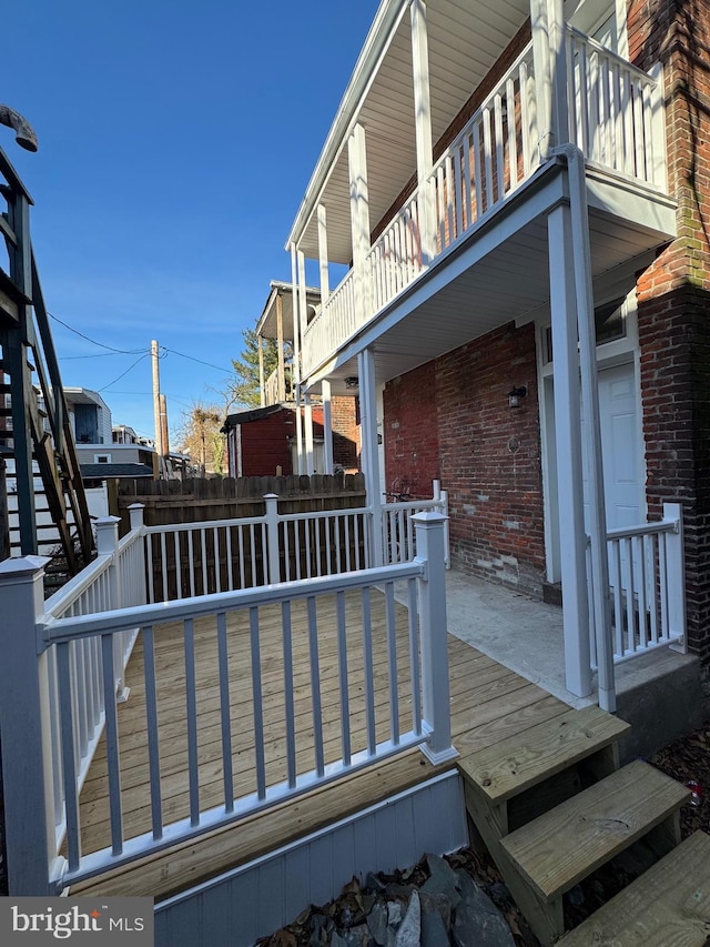 view of wooden deck