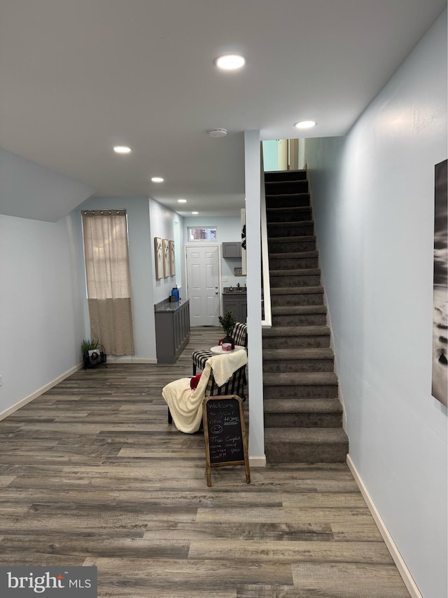 interior space with wood-type flooring