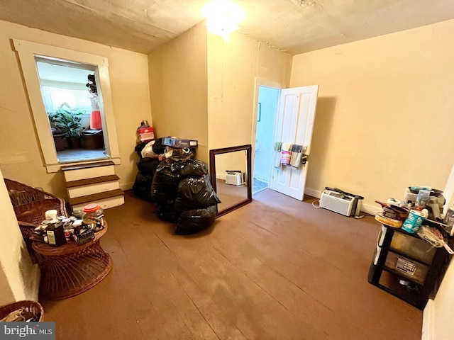 miscellaneous room featuring hardwood / wood-style flooring