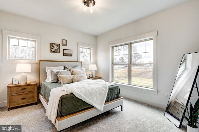 view of carpeted bedroom