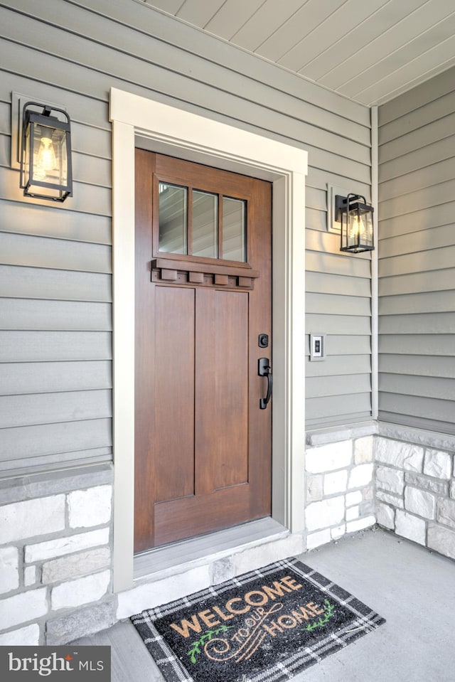 view of doorway to property