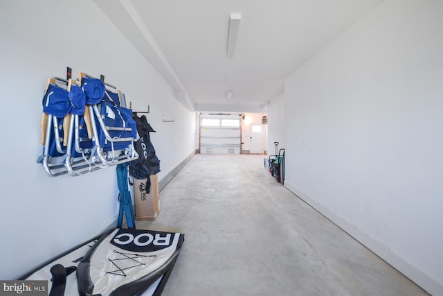 hallway featuring concrete floors