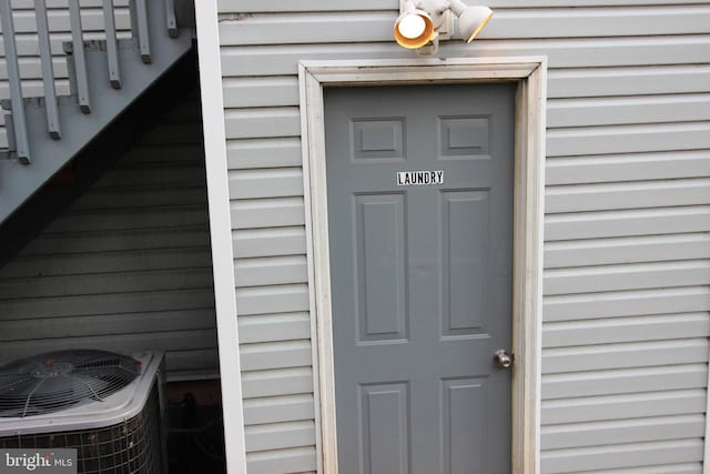 entrance to property with central air condition unit