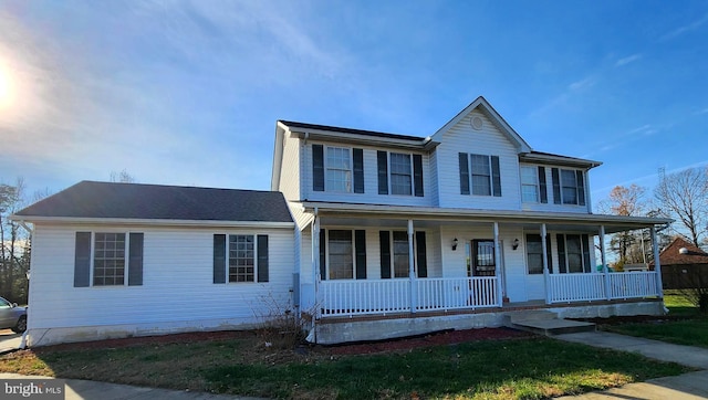 view of front facade with covered porch