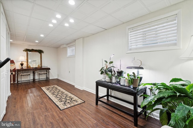 interior space featuring dark hardwood / wood-style floors