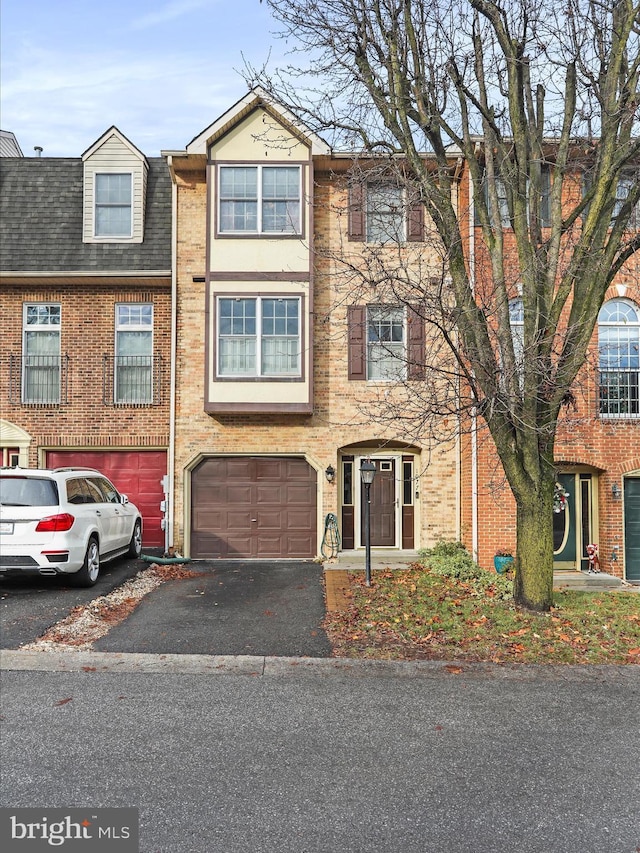 view of property with a garage