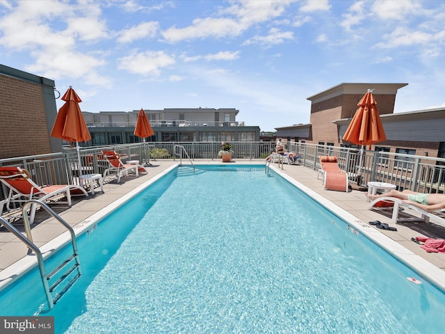 pool featuring a patio