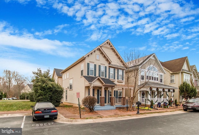 view of front of home featuring covered porch