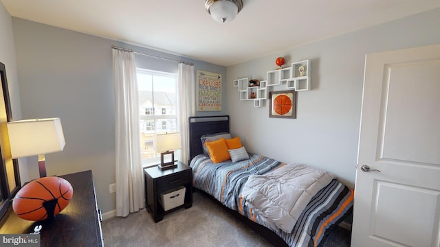 bedroom with carpet flooring