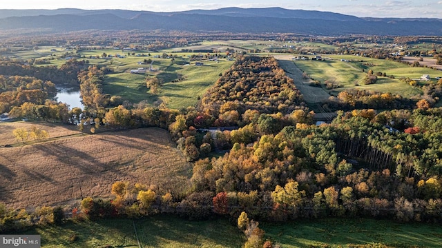 aerial view featuring a mountain view