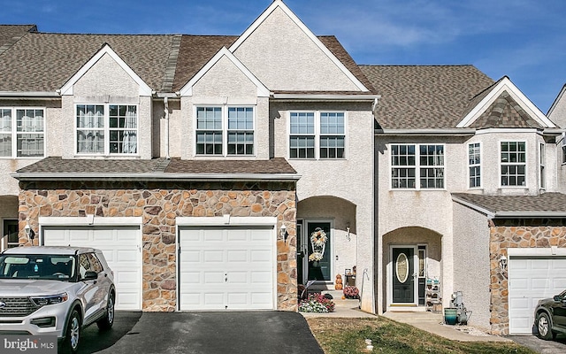 view of property with a garage