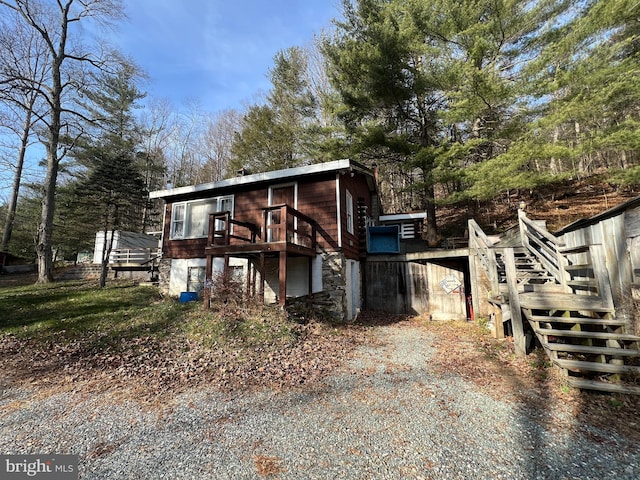 exterior space with a deck