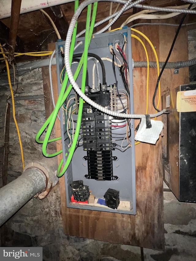 utility room with electric panel