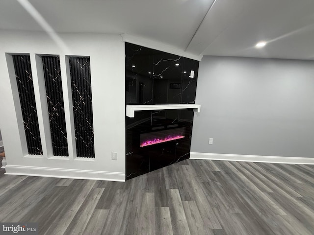5111 Warrington Ave, Philadelphia, PA 19143 - interior space with wood finished floors and a glass covered fireplace