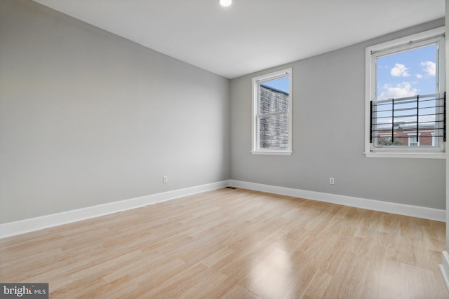 empty room featuring light hardwood / wood-style flooring