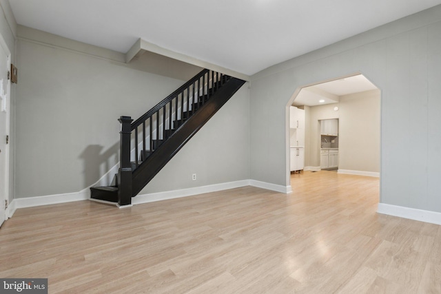 interior space with light wood-type flooring