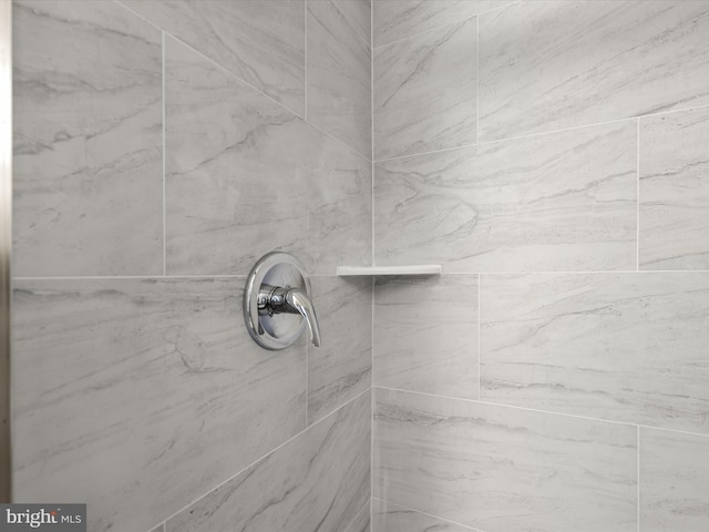 room details featuring tiled shower