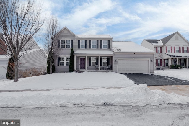 view of front property featuring a garage