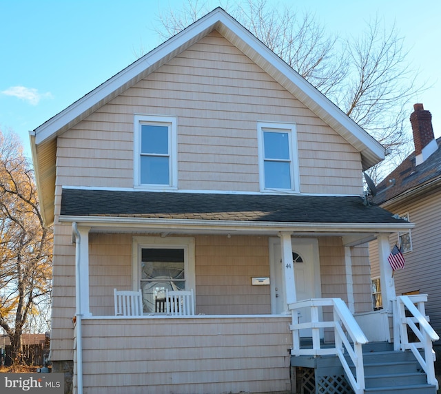 bungalow-style home with a porch