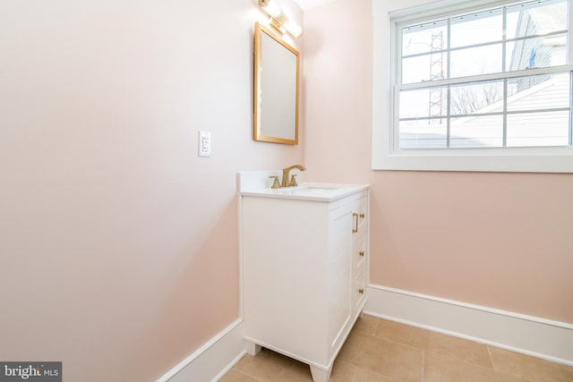 bathroom featuring tile patterned floors and vanity