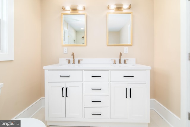 bathroom with vanity