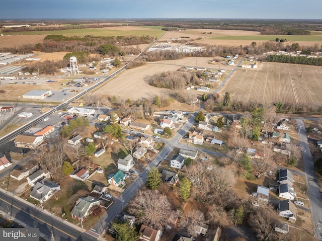 bird's eye view featuring a rural view