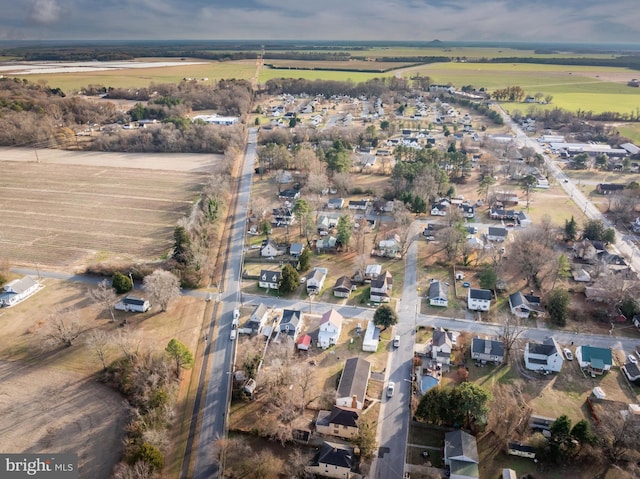 aerial view with a rural view