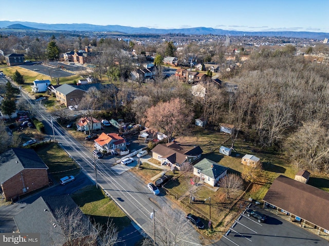 aerial view featuring a mountain view