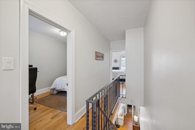 hall featuring light hardwood / wood-style floors